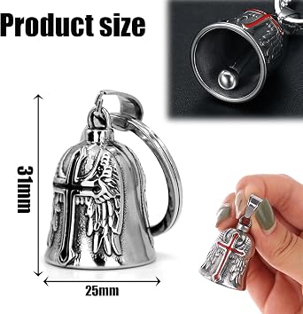 YueJieSelected Biker Bell Motorcycle Bell Guardian Bell Motorcycle Bell Lucky Charm Pendant Motorcycle Motorcycle Bell Keyring Personalised Pendant for Retro Ebike Mountain Bike