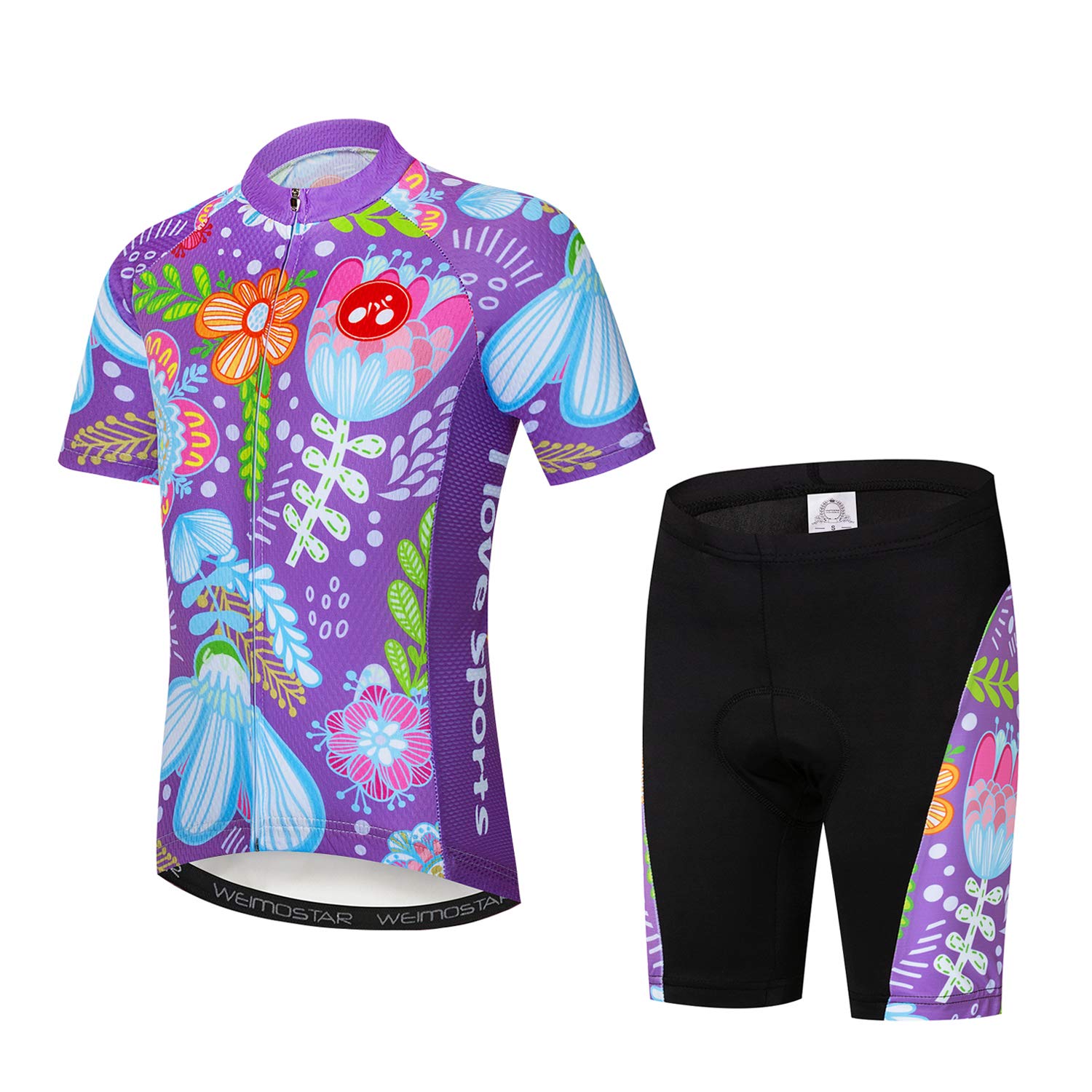 Kinder Radtrikot Set Kleidung Jungen Mädchen Shorts Pad Anzüge