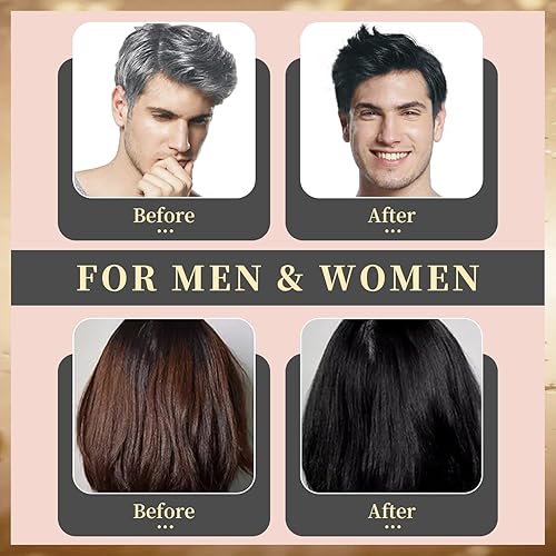 Miniatura 5 de MOHOPE Champú marrón rojizo de 141 onzas líquidas 135fl oz cobertura 100 de las canas 3 en 1 sin amoníaco revolucionario tinte instantáneo para el