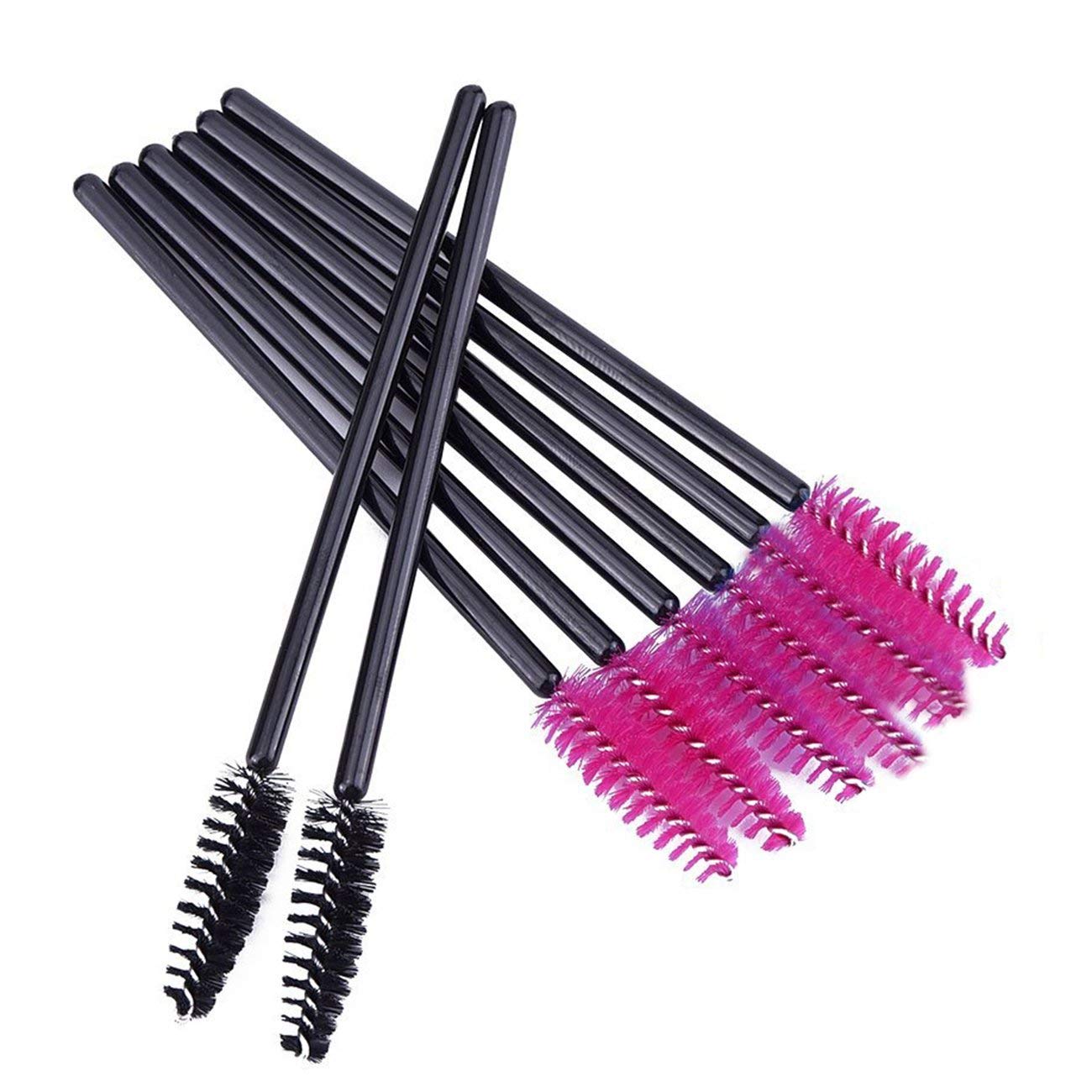 GoWorth 400 PCS Disposable Eyelash Mascara Brushes Makeup Brush Wands Applicator Makeup Kits (Rose Red & Black)… : Beauty & Personal Care