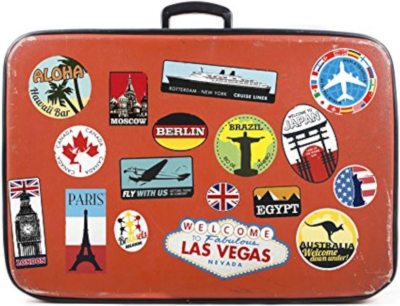 17x Bagage Autocollants valises étiquettes de Voyage Vintage rétro Vintage Style Vinyle Autocollants 17x Bagage Autocollants valises étiquettes de Voyage Vintage rétro Vintage Style Vinyle Autocollants