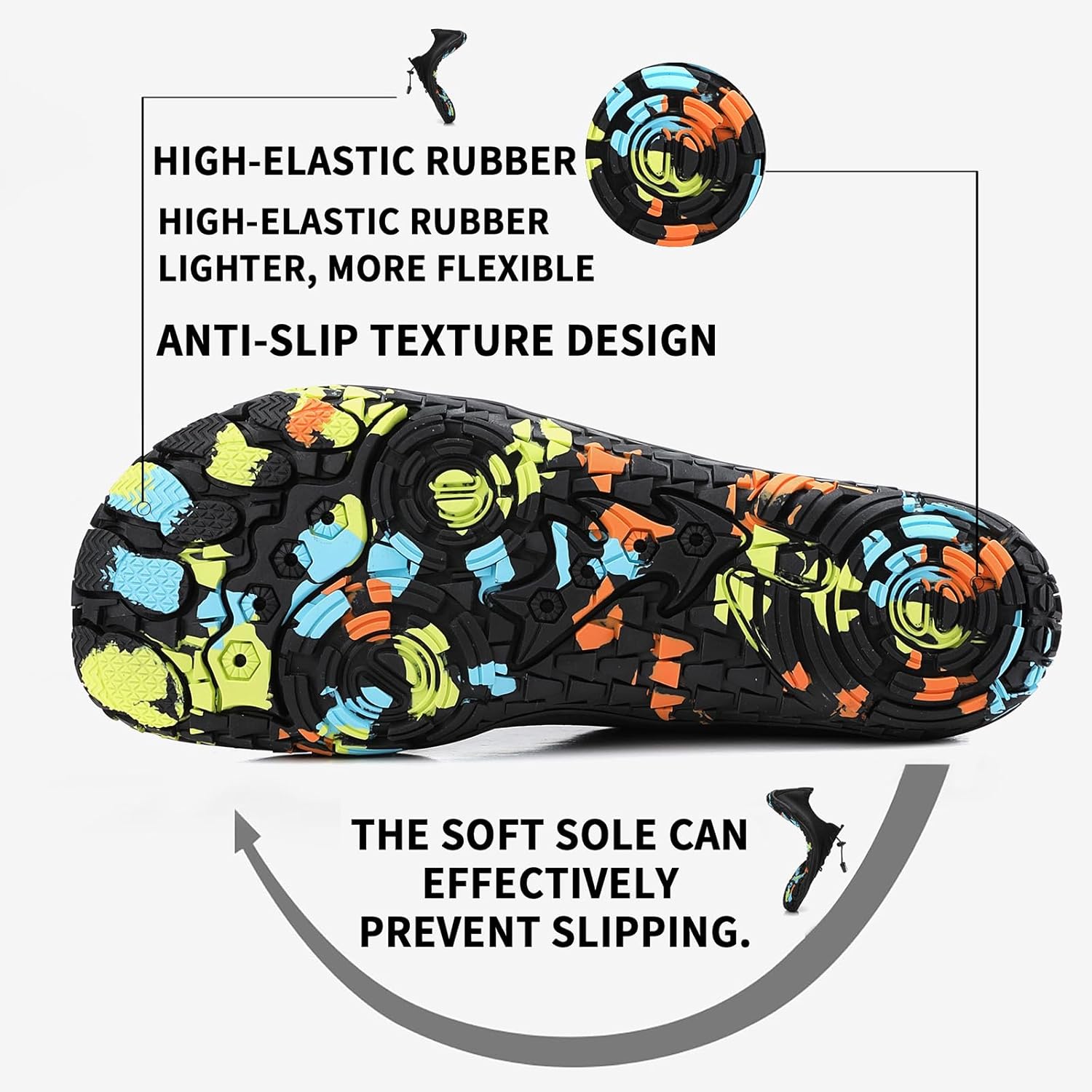 Water Shoes Adult Quick-Dry Barefoot Aqua Socks Non-Slip Beach Swim Pool River Lake Hiking Kayaking Surfing Sports