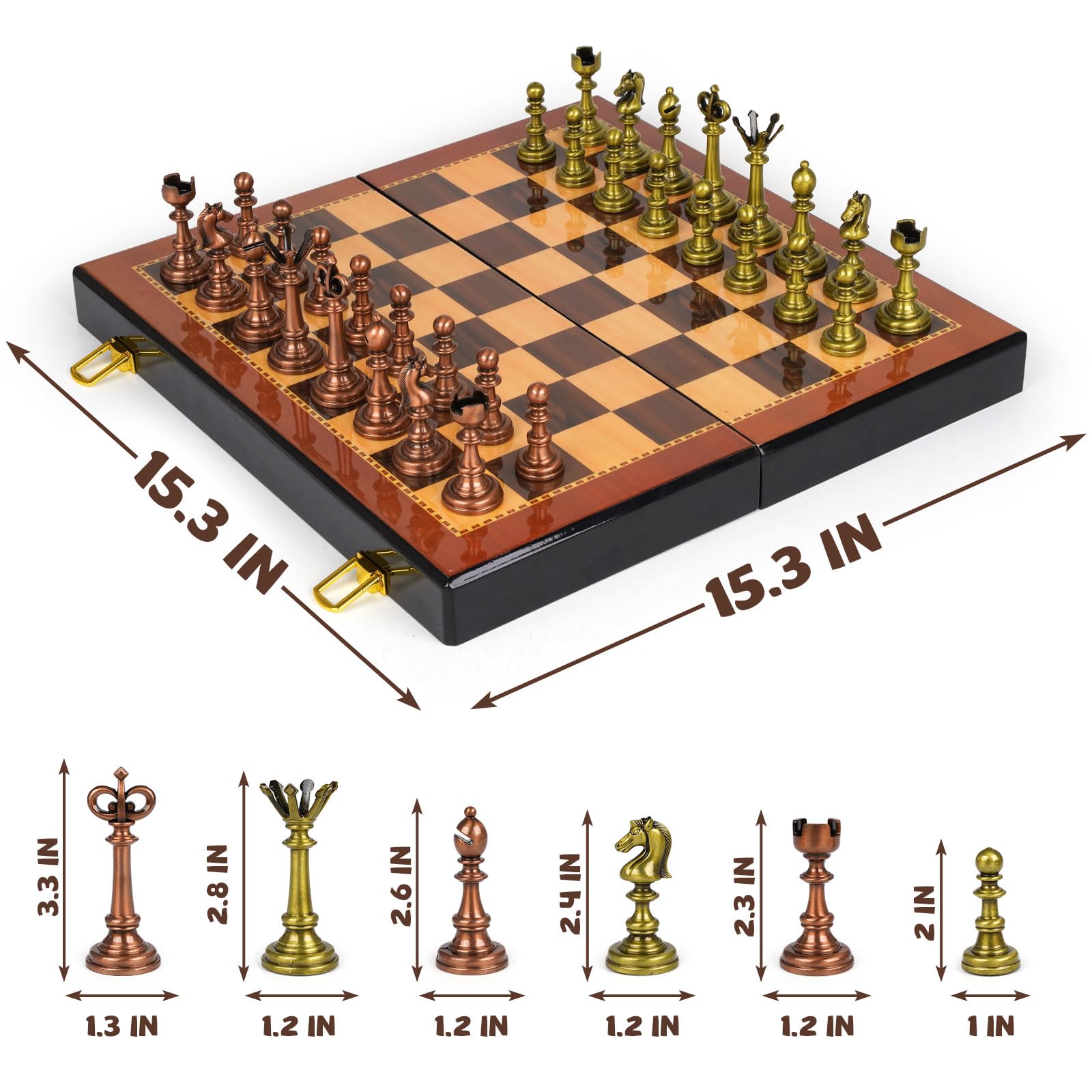 メタル　チェスボード　駒 Amazon | IWIS メタルチェス駒のみ ボードなし ユニークなストレージ