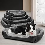 DogBaby Dog Bed, Orthopedic Dog Beds for Medium Large Dogs, Washable Dog Bed Comfortable and Breathable Dog Bed Medium, Soft Cotton Large Dog Couch Pet Bed with Sides