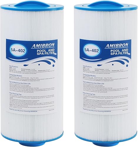 5CH-402 reemplaza el filtro Tuff Spa, compatible con Sundance Spas 6540-723, Pleatco PJW40SC-F2M, Filbur FC-2811, Unicel 5CH-402, Del Sol Spas,