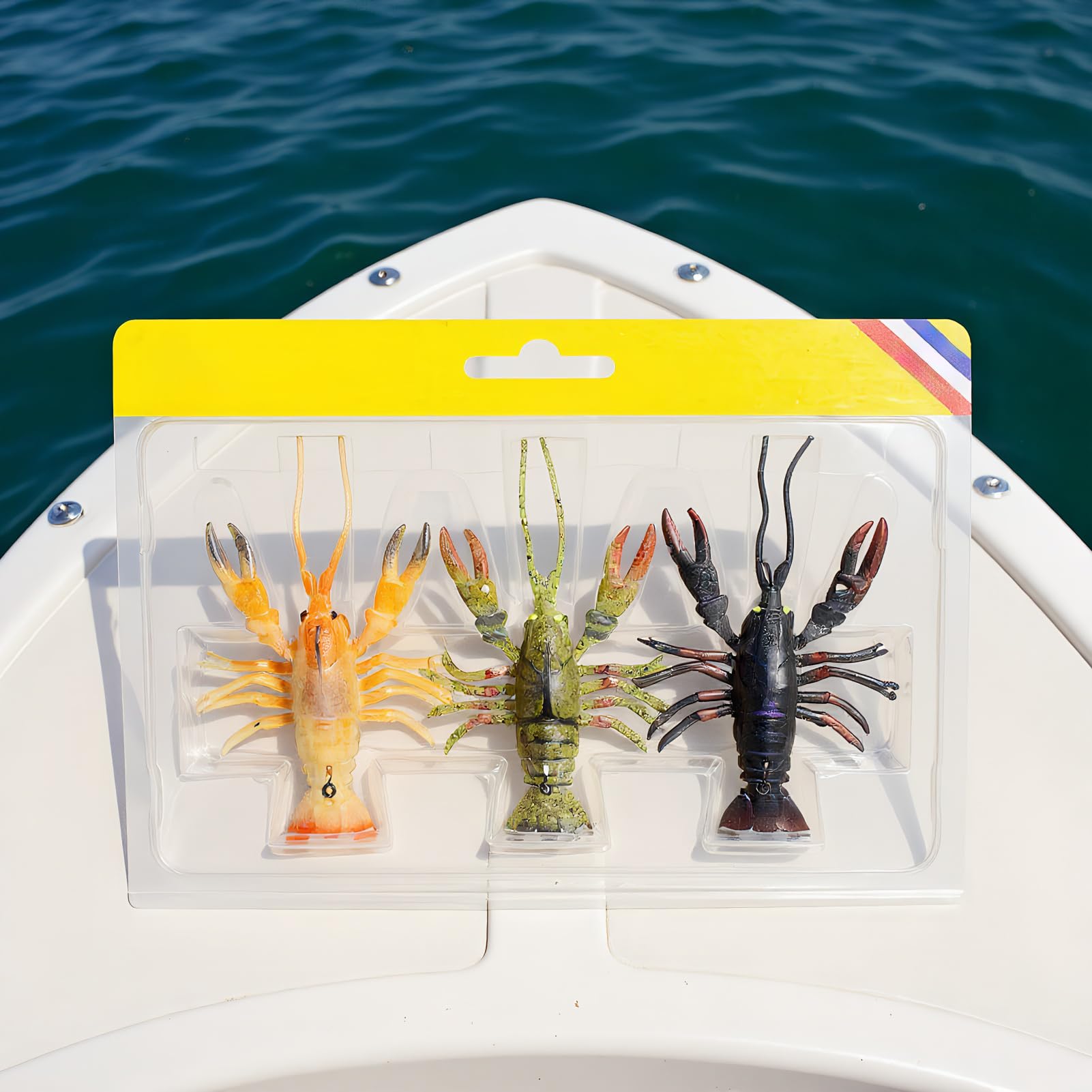 Esca di Gambero | Esca Pesca Jig | 3 Esche morbide Simulazione Esca Nuotatore per Uomini Pesca in Acqua Dolce o Salata Campeggio Avventura All'aperto