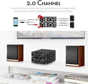 Nobsound G2 PRO TPA3255 Hi-Fi 300W مضخم صوت مضخم صوت أحادي القناة فئة D SUB Audio Amp