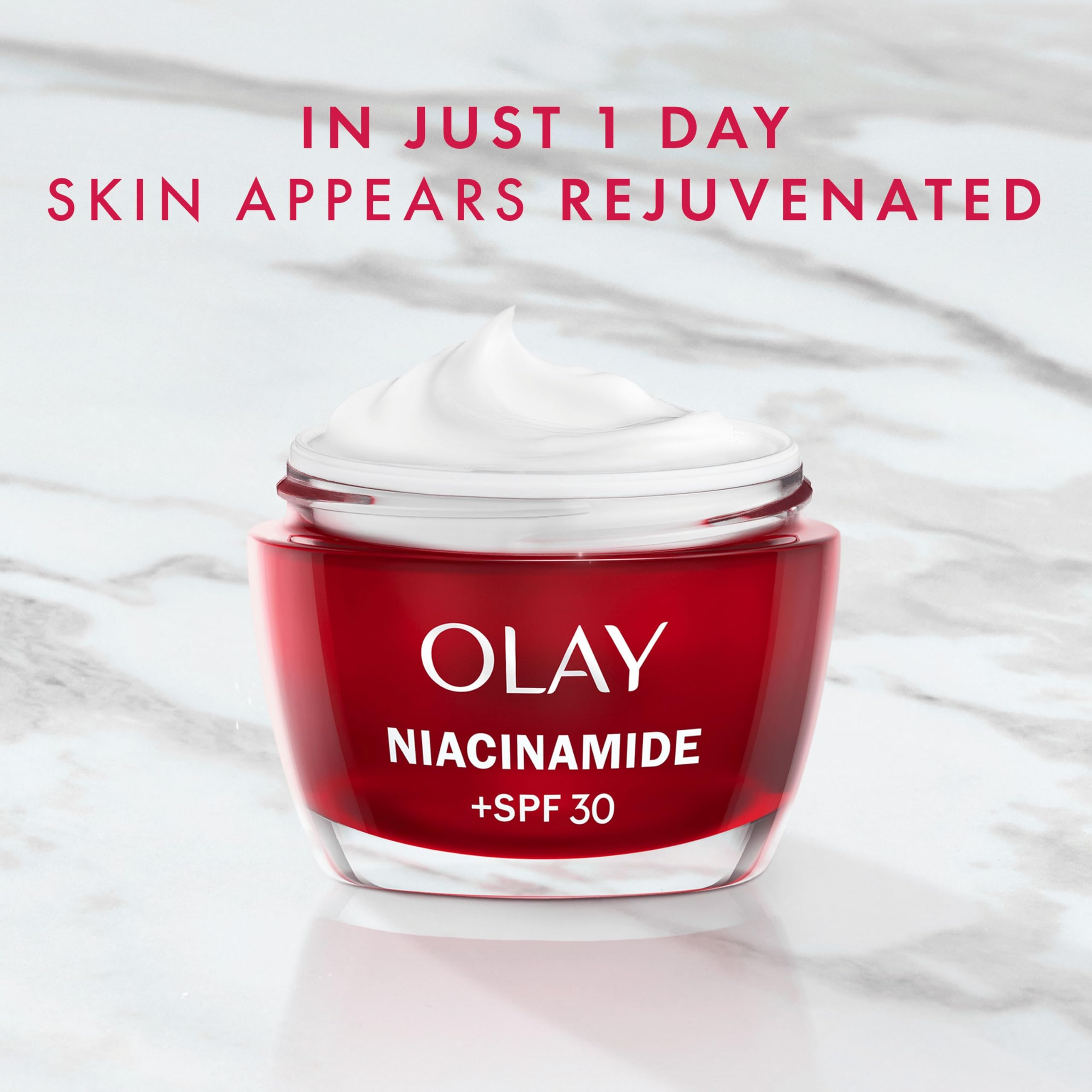 Olay Niacinamide + SPF30 Moisturiser, Day Cream With 99 Percent Pure Niacinamide, Vitamin E and SPF30, 50ml - Image 3