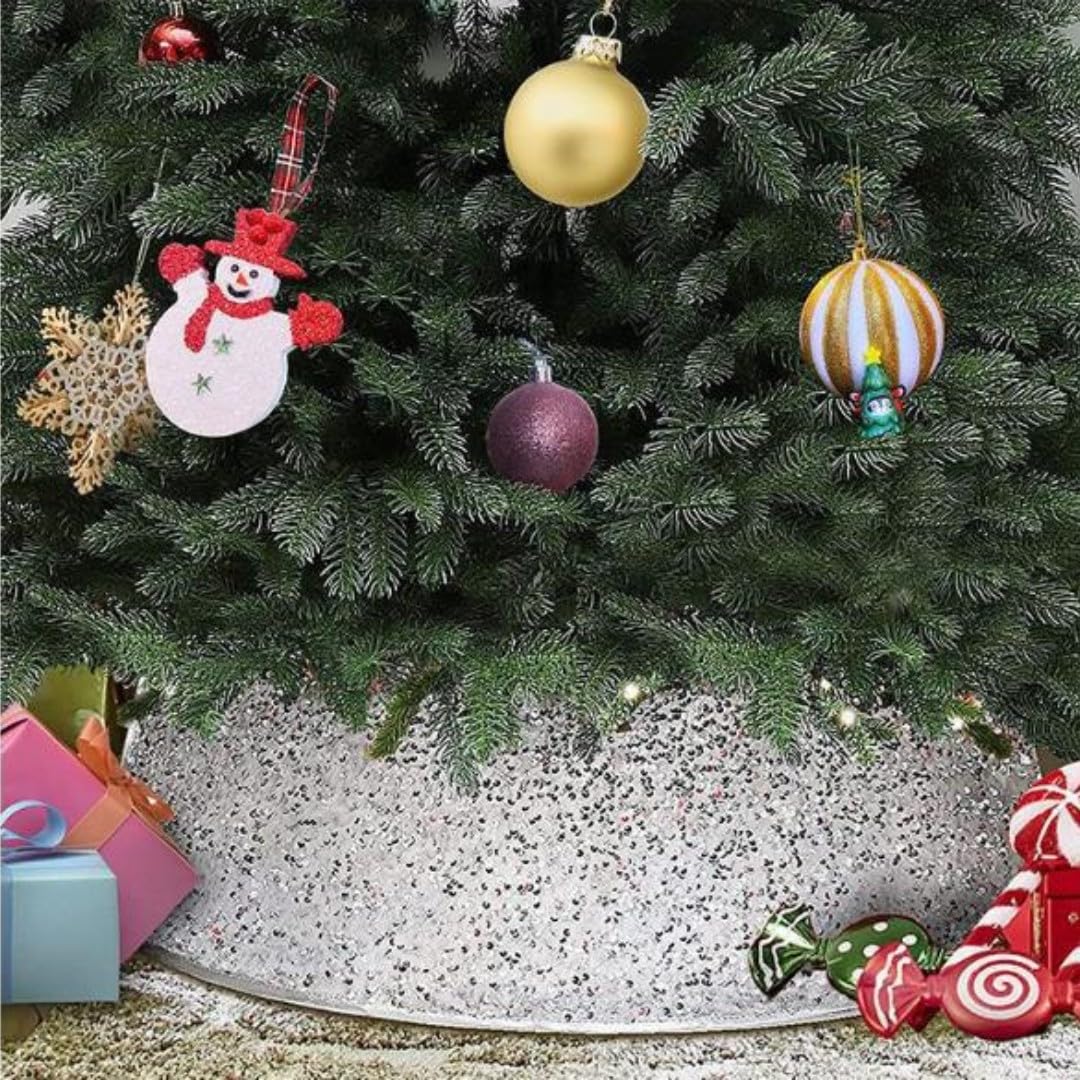 XmasExp Collare per albero di Natale, 61 cm, con paillettes