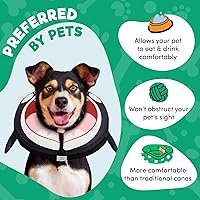 Vista 54 de BENCMATE - Collar inflable protector para perros y gatos, suave collar de recuperación para mascotas, no bloquea la visión (L, bandera)