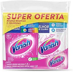 Kit Tira Manchas Vanish Gel Multiuso 1,2L + Crystal White 1,2L