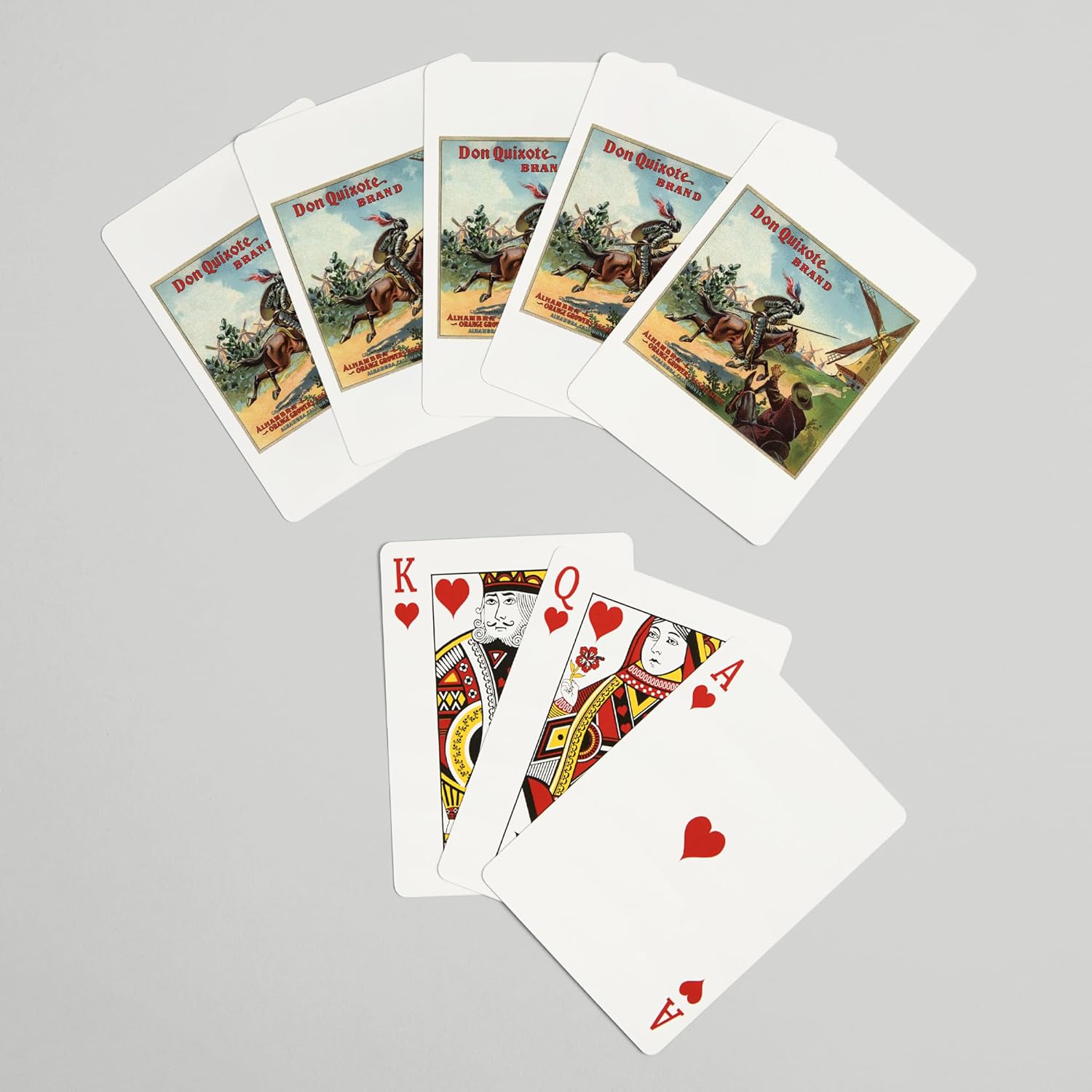 Lantern Press Alhambra, California, Don Quixote Brand, Citrus Crate, Vintage Label, 52 Playing Cards for Adults, Poker Size Card Deck
