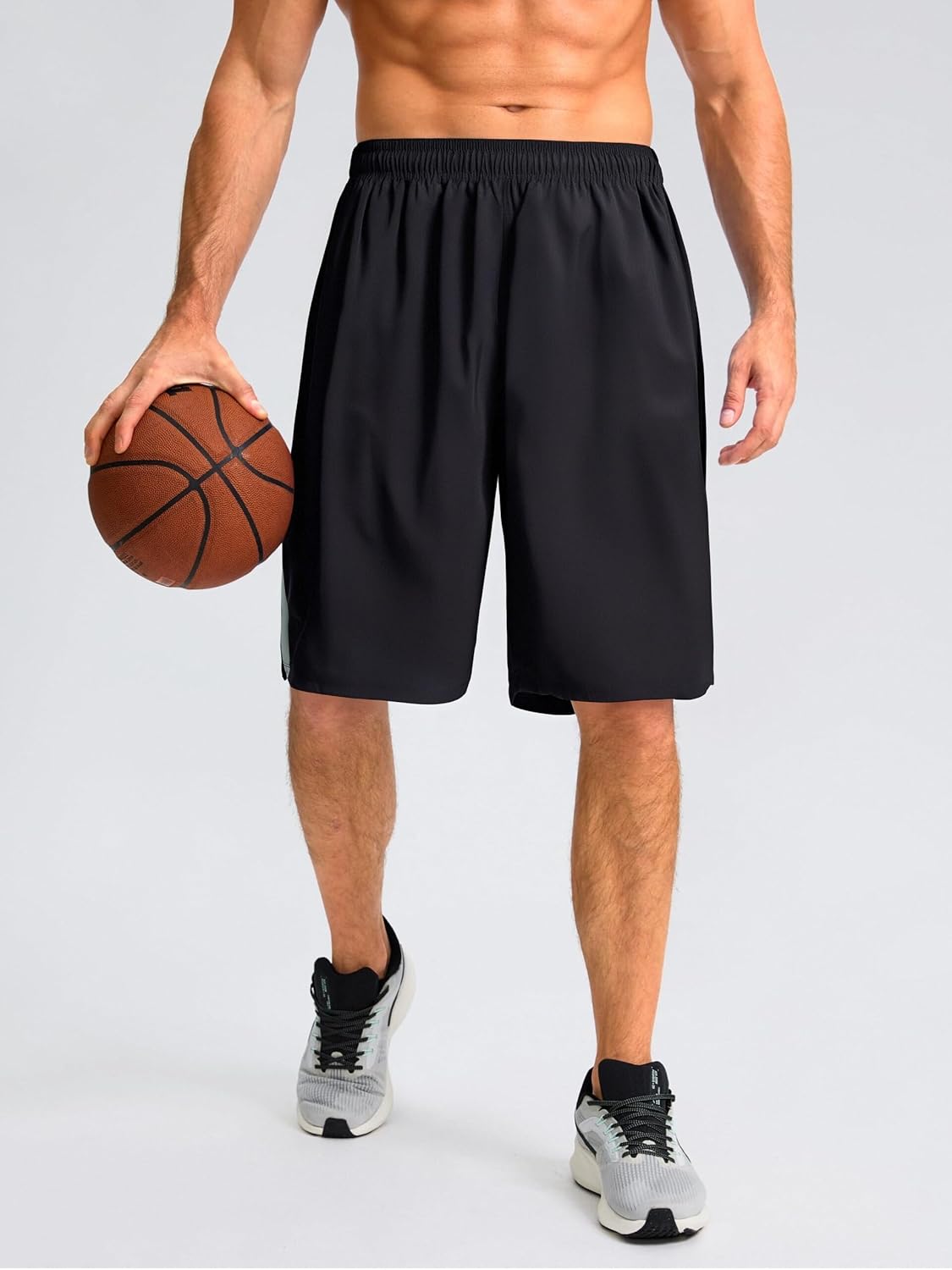 Short esportivo masculino cinza escuro respirável leve ideal para esportes e uso casual, design versátil