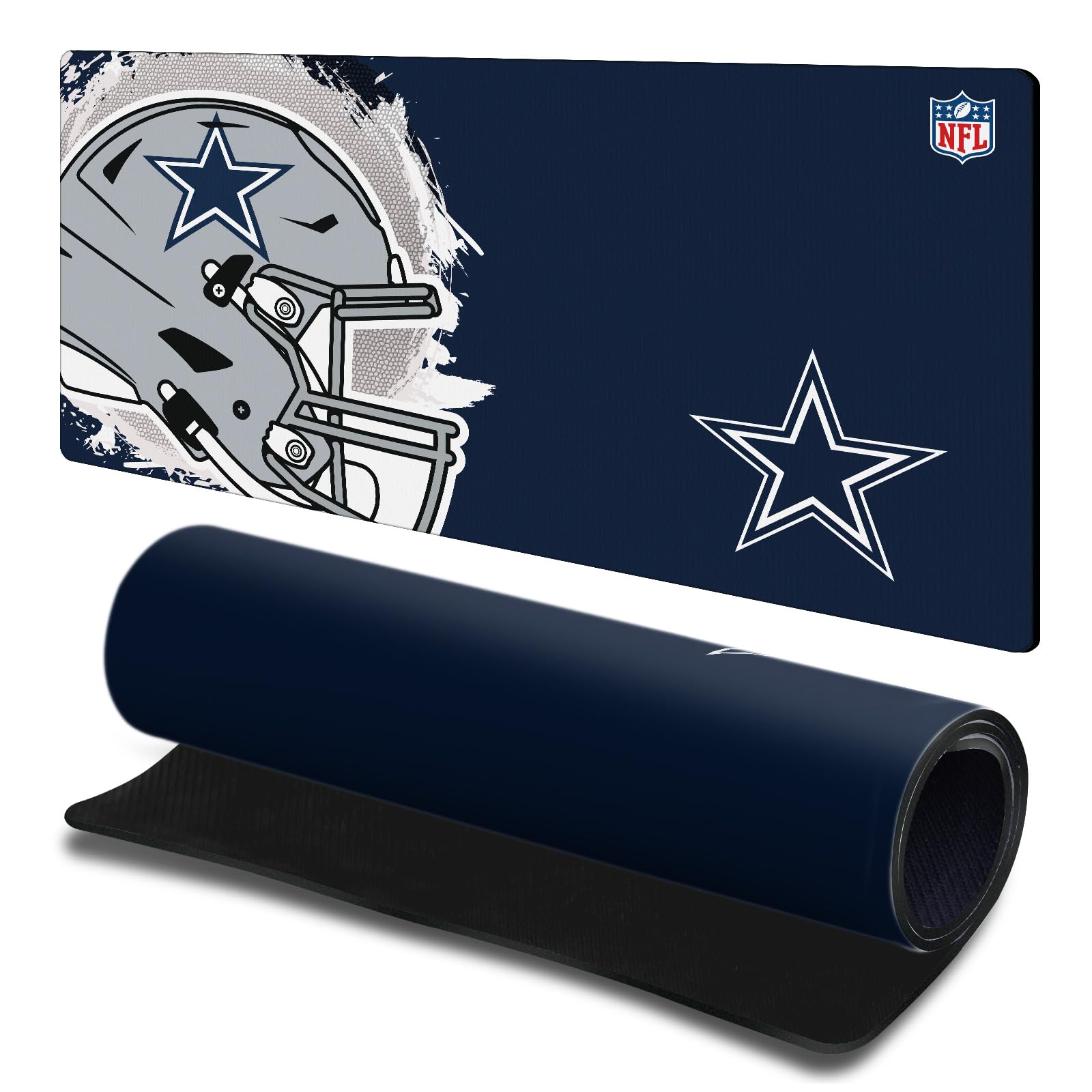 Head Case Designs Officially Licensed NFL Splatter Dallas Cowboys 23.62 x 11.81 x 0.12 inches (600 x 300 mm) - L Gaming Office Desk PC Keyboard Mouse Mat Pad