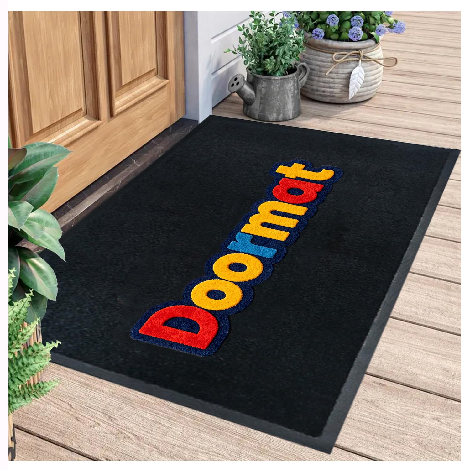 Zerbino Personalizzato con Logo Foto Scritta Zerbini Personalizzati Ingresso Esterno In Gomma Antiscivolo Tappeto Personalizzabile Interno per Casa Ufficio Aziendali,60x90cm