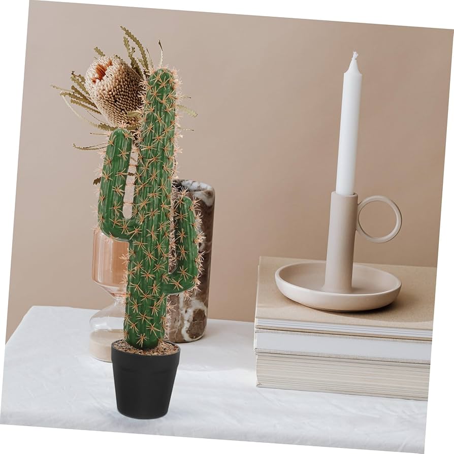 Amazon｜STOBOK 人工サボテン 大きなサボテンの鉢植え フェイク