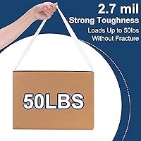 Vista 4 de Cinta de embalaje transparente de 2 pulgadas x 60 yardas, 6 rollos con dispensador, cinta transparente resistente para embalaje seguro, total de 360