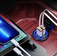 Vista 8 de Nilight Paquete de 2 Enchufes de Carga Rápida LED 12V 24V Cargador USB Dual 5V 4.8A Panel de Toma de Corriente para Automóvil con Interruptor Táctil