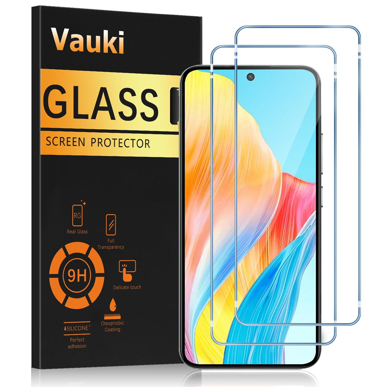 Wookfiss Vetro Temperato per OPPO A98 5G Pellicola Protettiva (2