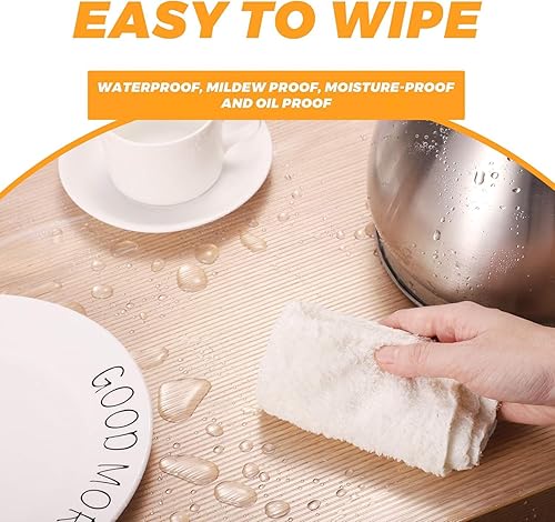 Miniatura 2 de Glotoch - 2 rollos de forros no adhesivos para gabinetes de cocina, impermeables, antideslizantes, para cajón, estantecómodarefrigeradorbaño, 12