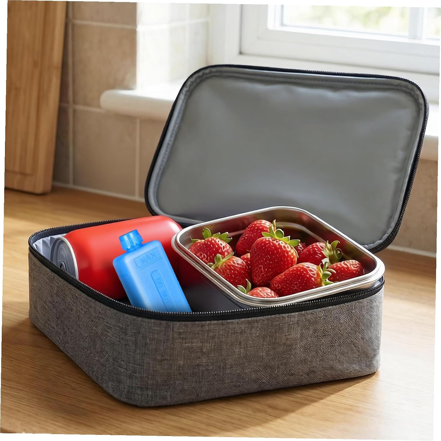 Yardwe Ice Crystal Box 4 Pack Reusable Portable Ice Packs for Air Conditioner Coolers and Lunch Boxes Leak-Resistant Rubber Material Mini Size for Home and Outdoor Use