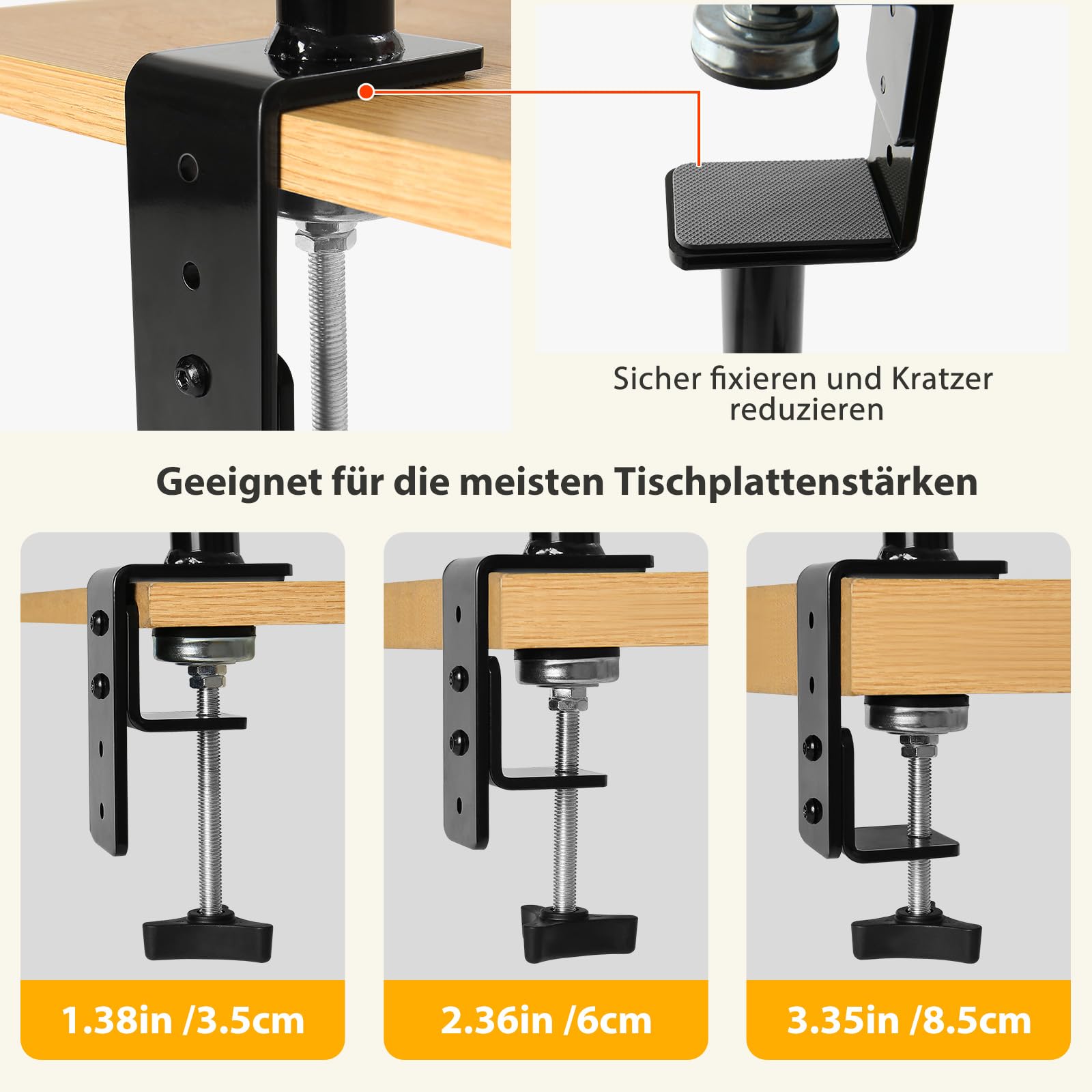 GUUSII HOME Katzenbett Schreibtisch 360° Drehbar & Höhenverstellbar Katzenliege Liegeplatz Katzen Bett Hängematte Tisch Für Homeoffice 43cm Durchmesser Bis 18kg Einfache Montage Waschmaschine（Grau）