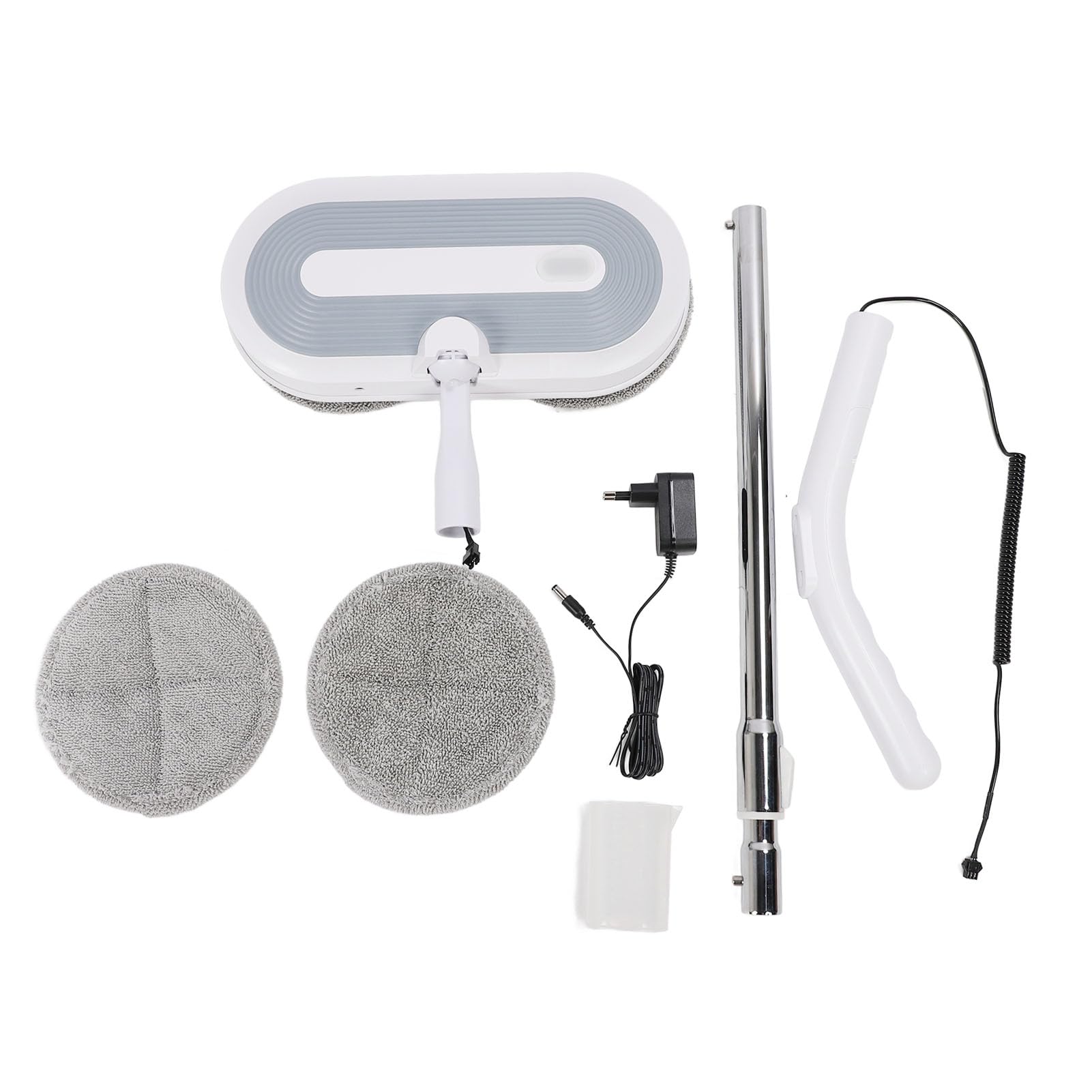 Mop Eléctrico Inalámbrico, Trapeador de Eléctrico de Doble Rotación con Spray de Agua, Limpiador Automático de Piso para Limpieza de Pisos para Madera Dura (Enchufe de la UE