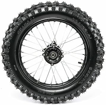 Rear Wheel Rim Tire 90/100-14 inch Rear Back Wheel Tyre Rim For Apollo Dirt Bike 125cc/140/150/160cc Black