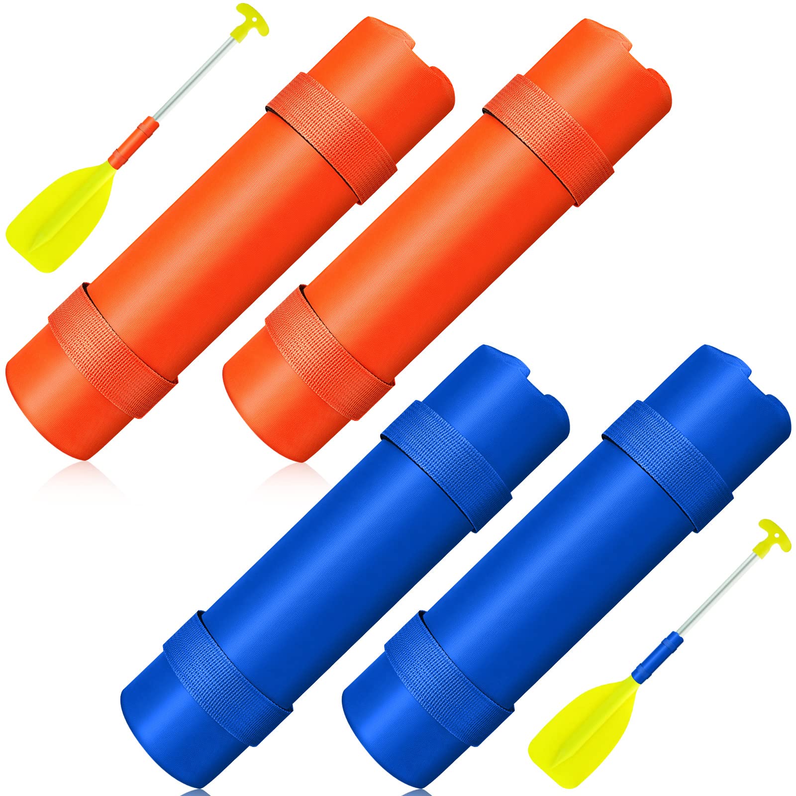 Deekin 4 Pack 2/4 Pack Paddle Float Kayak, for Canoe Sup, Blue, Orange