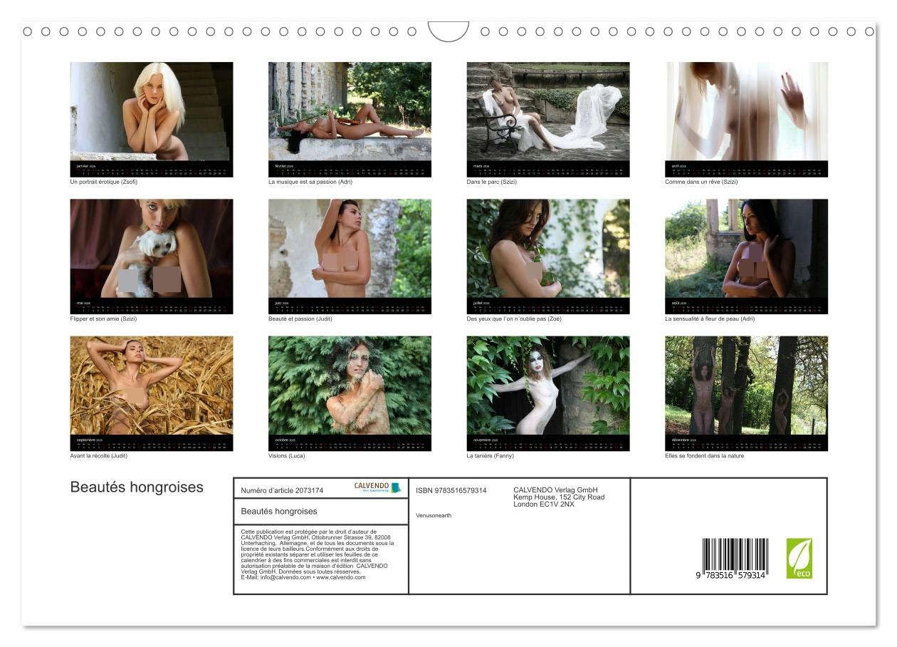 Beautés hongroises (Calendrier mural 2026 DIN A3 vertical), CALVENDO calendrier mensuel: Calendrier érotique de modèles hongroises