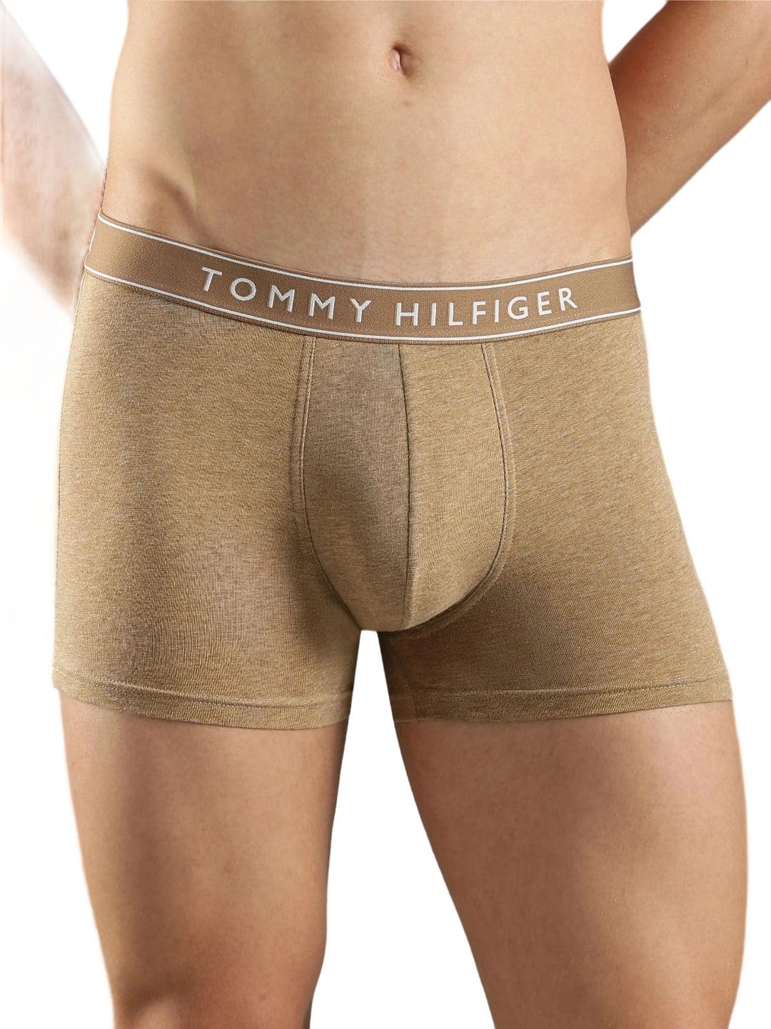 Beige Printed Low Rise Trunks - Pack of 3-image-4