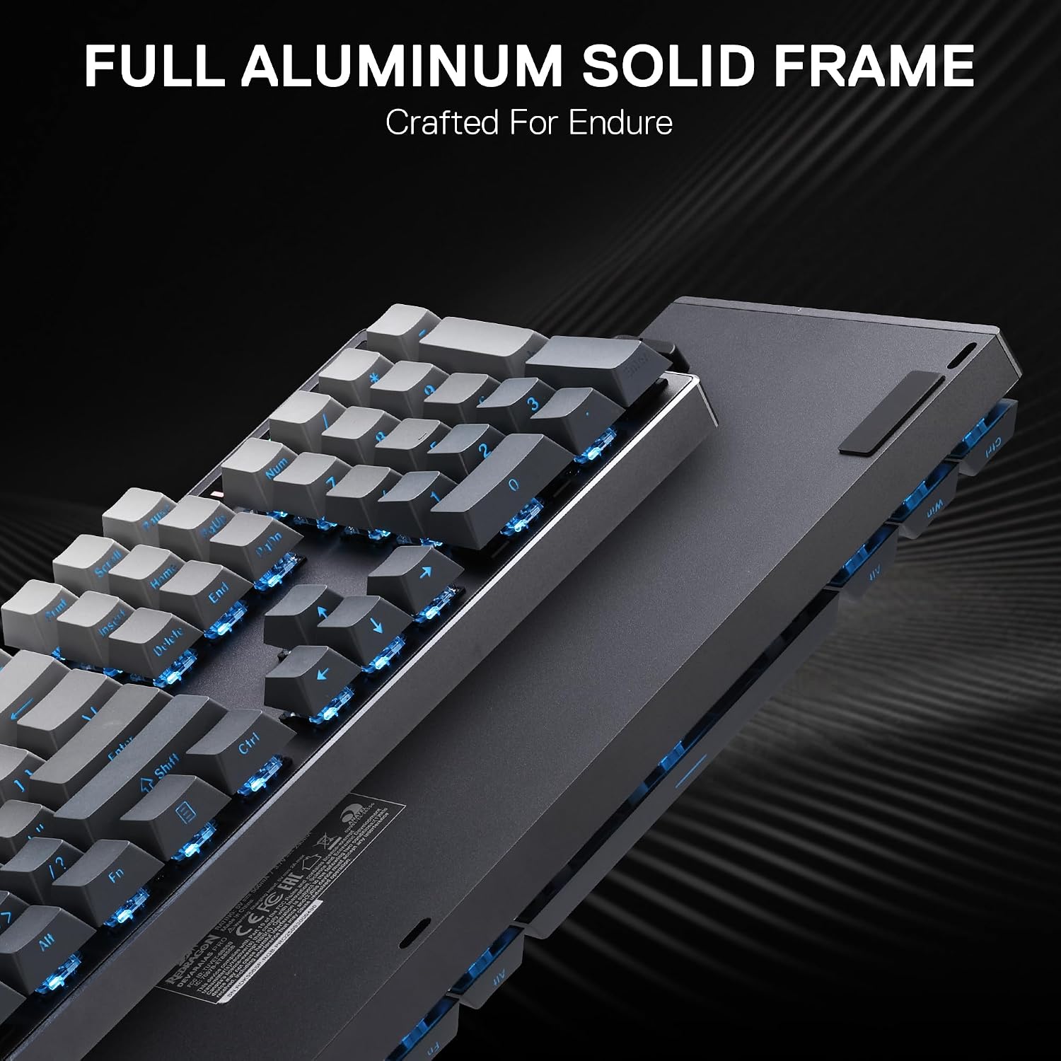 Redragon K556 PRO 104 Keys Wireless RGB Gaming Keyboard, Tri-Mode Aluminum Mechanical Keyboard w/Noise Dampening Layers, Hot-Swap South-Facing RGB Socket, Gradient PBT Keycaps & Custom Linear Switch