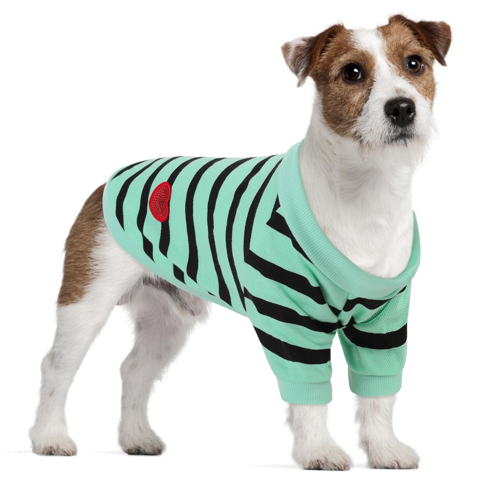 Preferhouse Dog Shirts for Large Dogs, Striped T-Shirts Dog Vest Pet Apparel Tee Shirts Spring Summer Suitable for Small and Medium Large Pets French