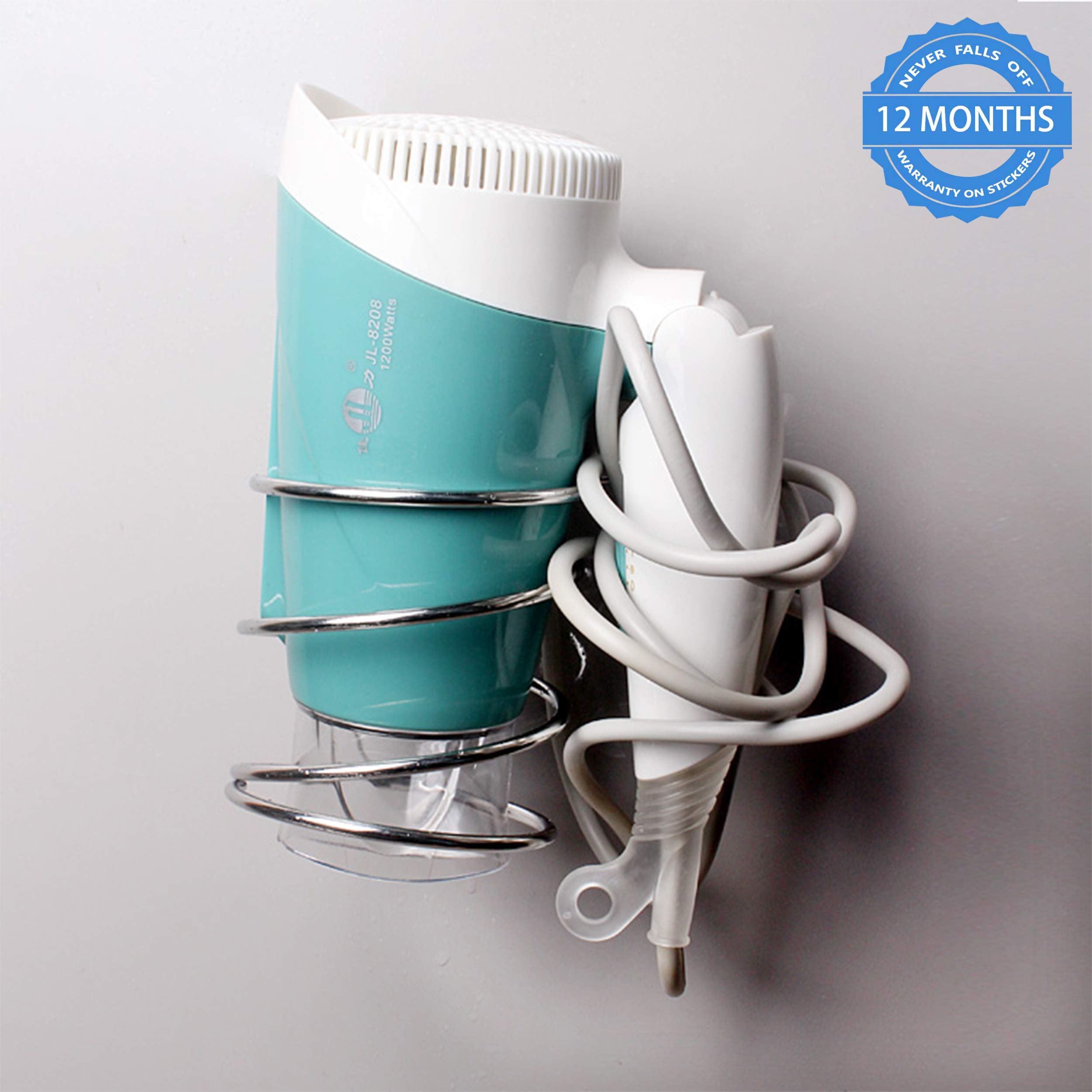 HOKIPO Hair Dryer Holder - Wall Mount Organizer -8