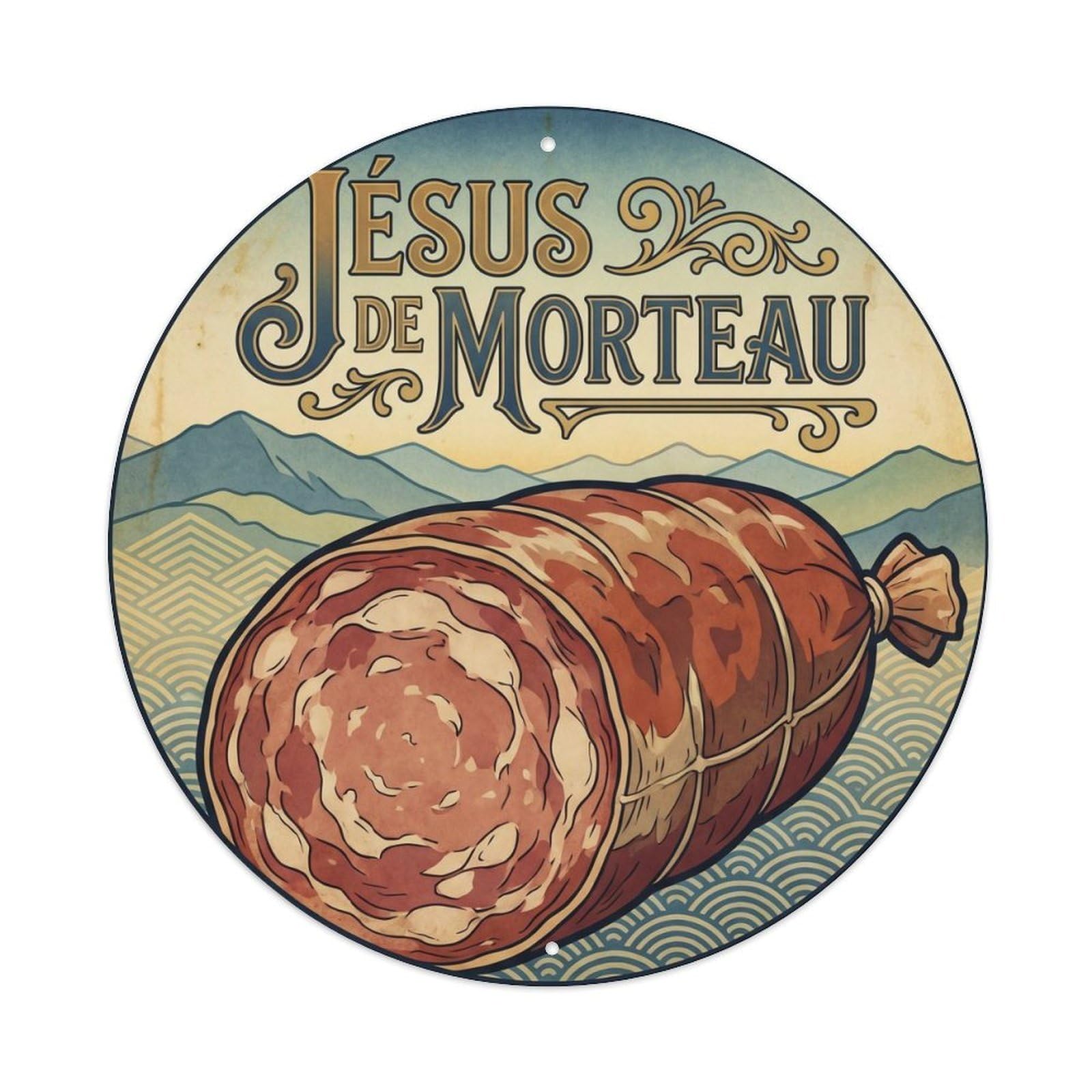 France Smoked Sausage Cuisine Travel Morteau Metal Tin Sign