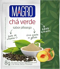 Lowcucar Chá Verde Magro Sabor Pêssego Zero Açúcares 8G
