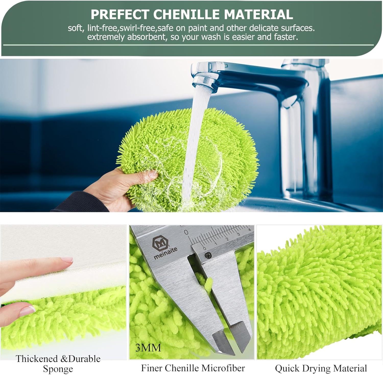 Wall Cleaner, Wall Cleaner Mop Green Mop for Walls Max 66’’ Wall Mop with Long Handle, Ceiling Dust Mop with 15°Labor-Saving Extension Pole, Green Wall Cleaner with Long Handle, Wall Washing Mop