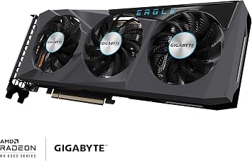 Gigabyte Radeon RX 6600 XT Eagle 8G Graphics Card, WINDFORCE 3X Cooling System, 8GB 128-bit GDDR6, GV-R66XTEAGLE-8GD Video Card