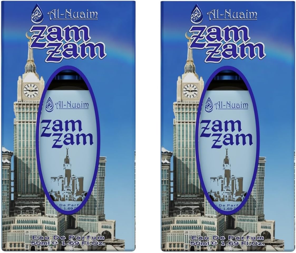 Al-Nuaim Zam Zam Eau De Parfum for Men & Women - Pack of 2 (50ml Each) | EDP Perfume | Long Lasting & Luxury Fragrance
