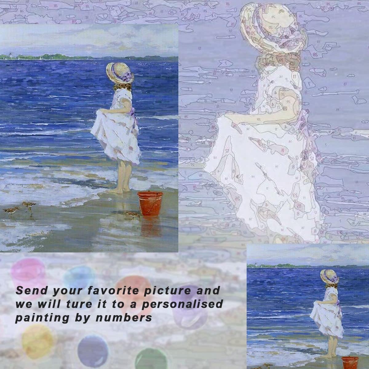 EGUEGU Custom Paint by Numbers for Adults Beginner,Made in USA,DIY Acrylic Oil Painting by Number Kits on Canvas,Personalized Customized Your Own Pictures,Home Decor,Best Gift for Friends