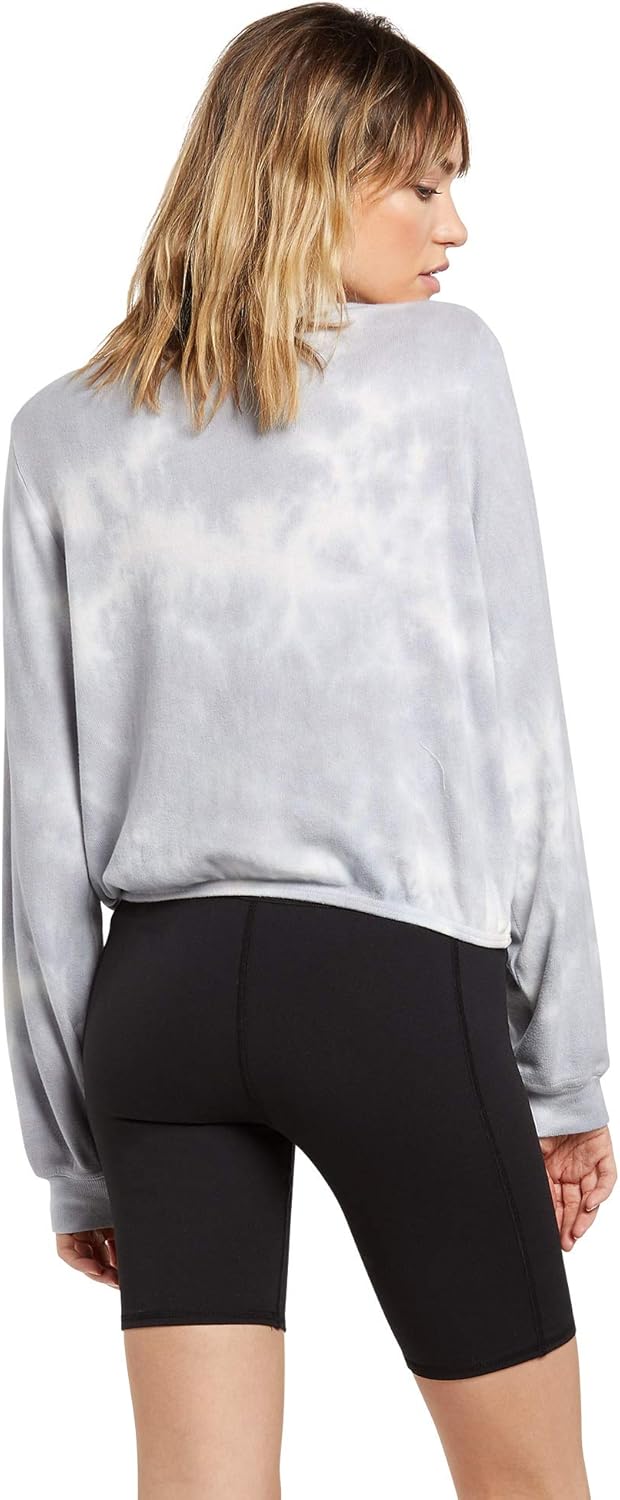Volcom Women's Lived In Lounge Crew Neck Fleece Sweatshirt