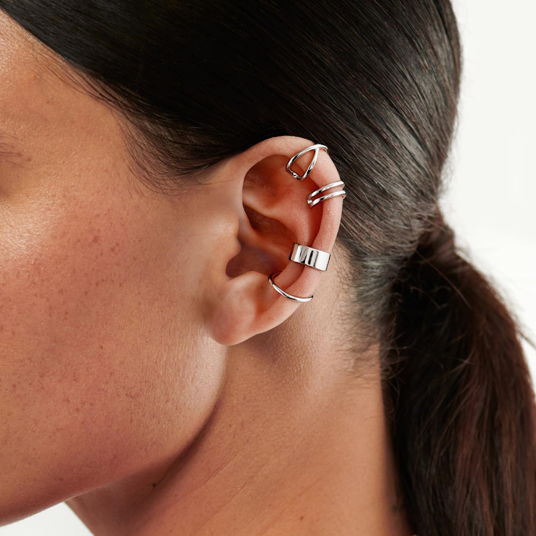 CHIC & ARTSY Orecchini Ear Cuff Orecchini in argento Cuff Wrap Orecchini con cartilagine Piccoli orecchini a clip non forati Gioielli per donne