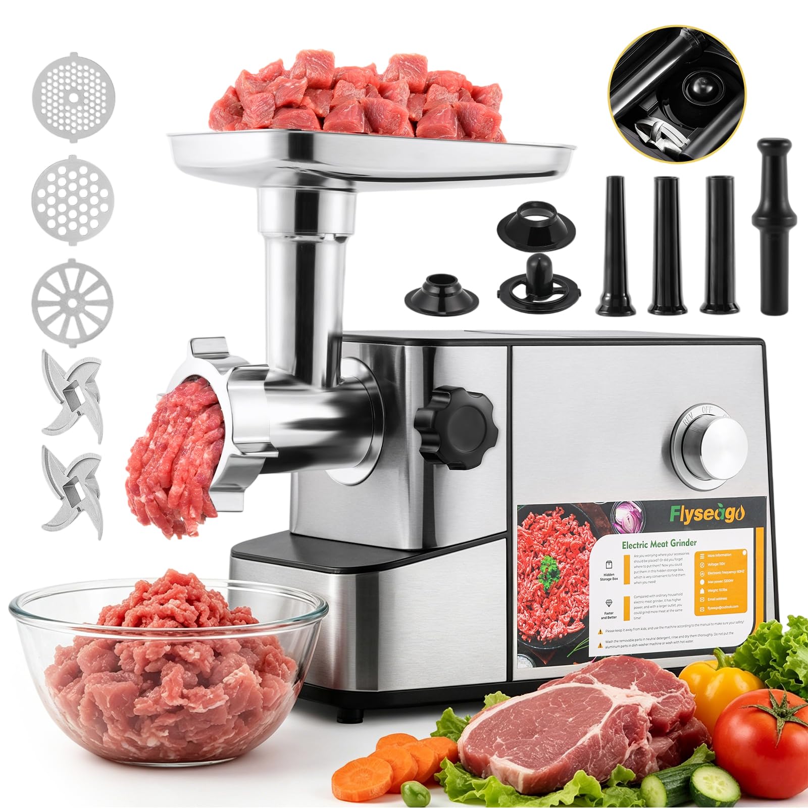 Flyseago Electric Meat Grinder