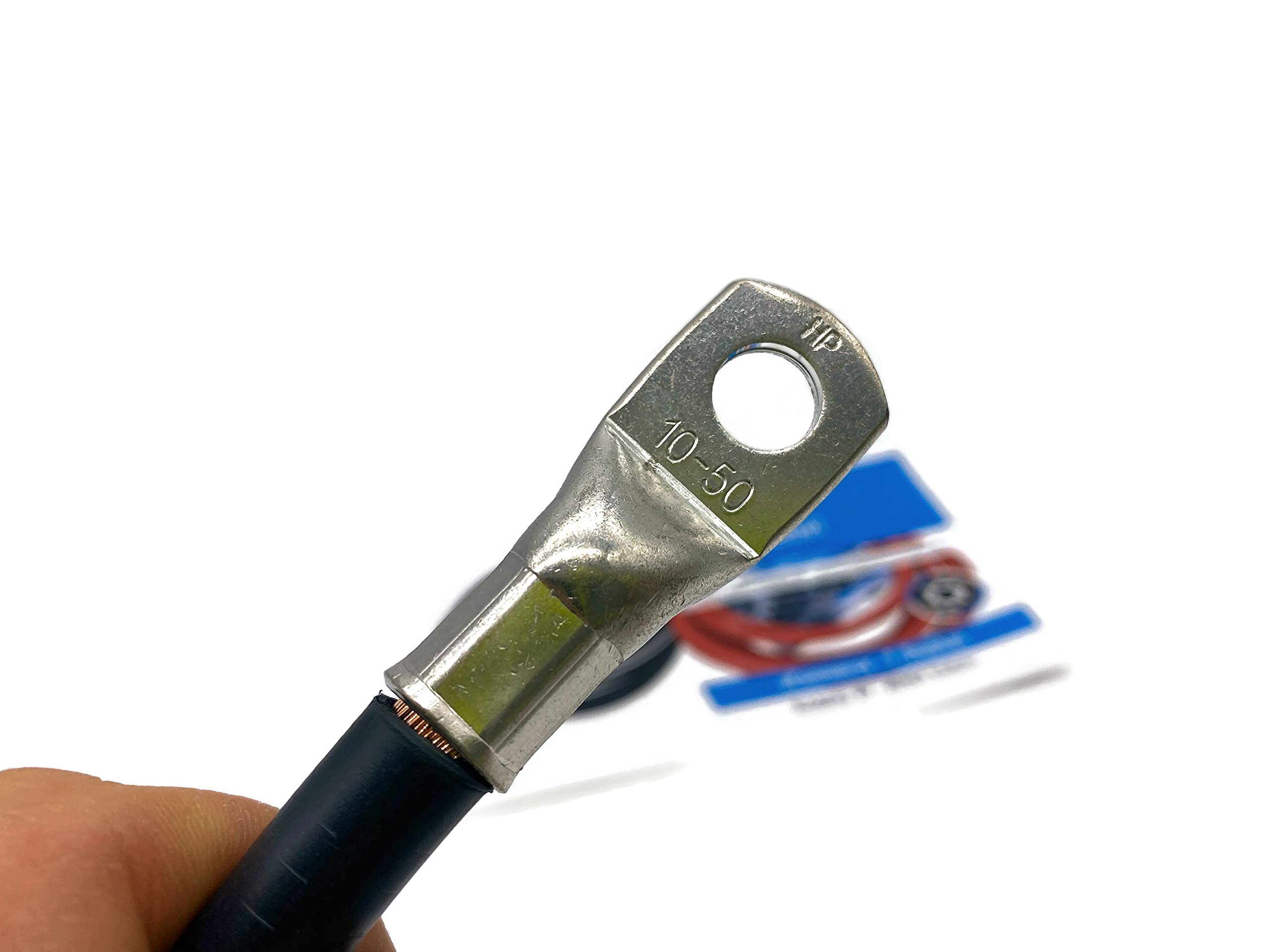 eXODA Batteriekabel 50 mm² 75cm M10 e M8 nere per auto moto barca resistente al calore cavo in rame 99 9 alta qualitá prodotto in Germania