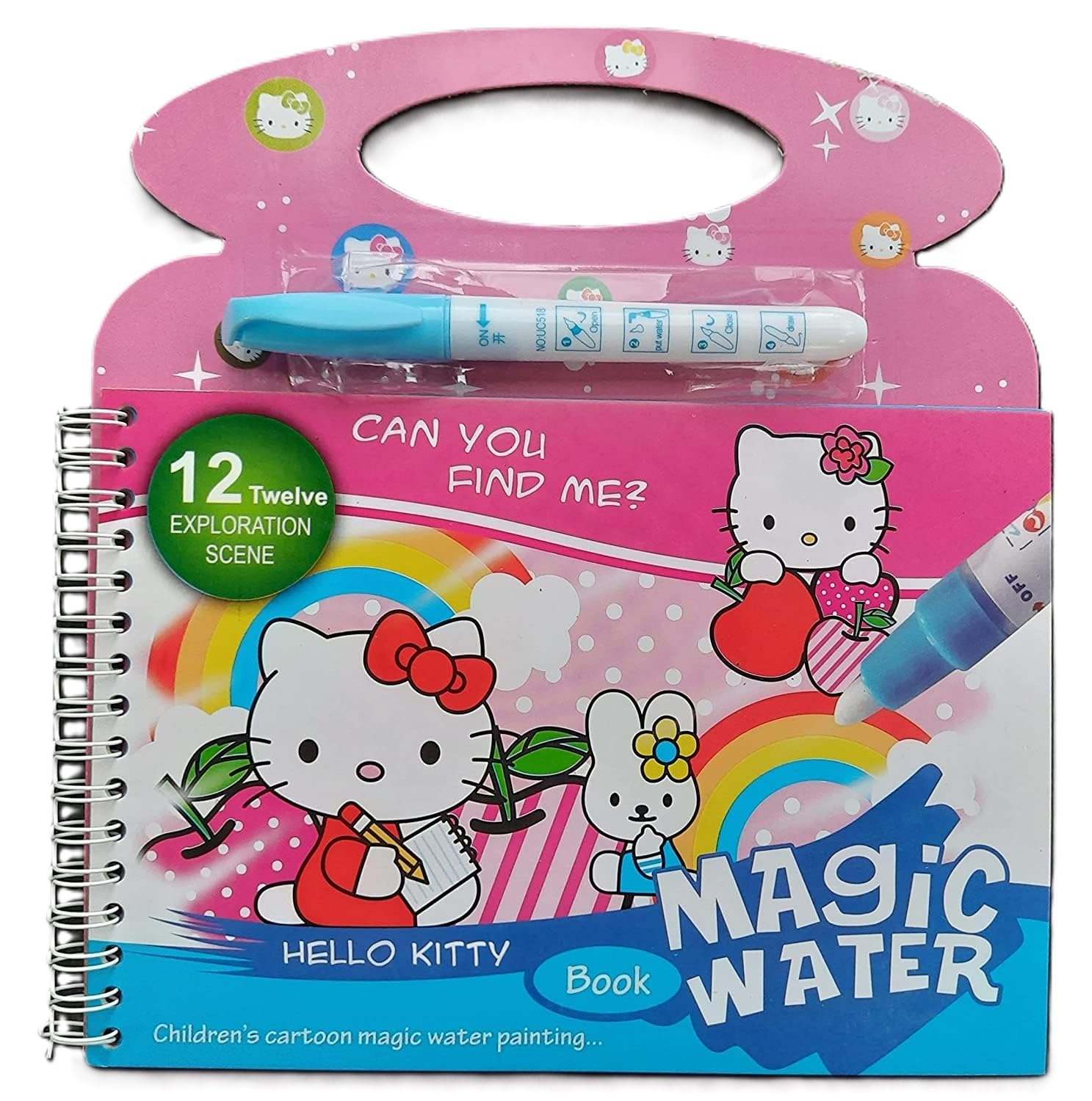 Onlinenest™ Hello Kitty Magic Water Coloring Book – Reusable Children’s Cartoon Painting Activity with 3 Exploration Scenes and Water Pen (B0D6YDR2MQ) Amazon Price History, Amazon Price Tracker
