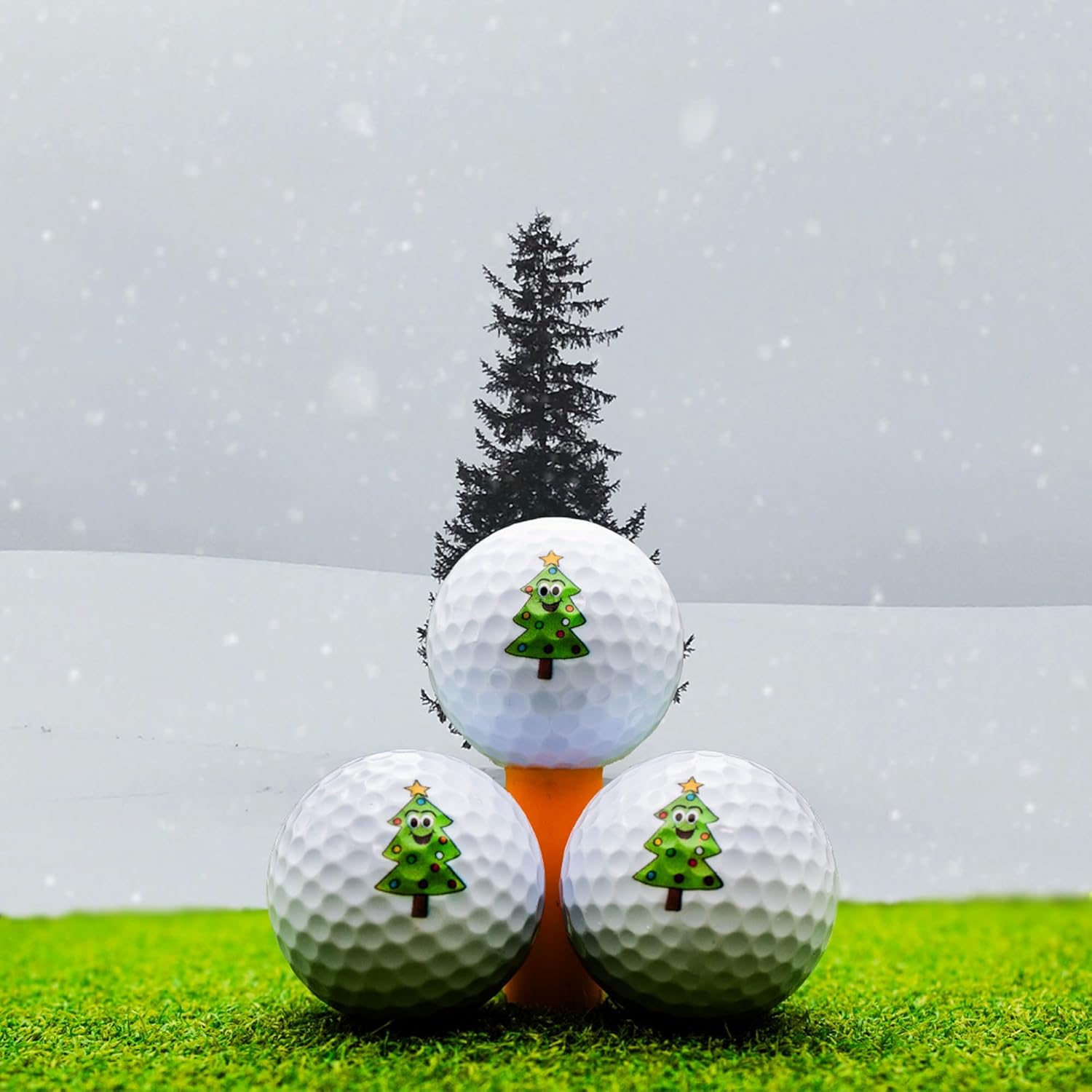 GBM Christmas Tree Imprint Novelty Golf Balls – Fun Golf Balls Christmas Tree Themed Designs, Perfect for Holidays, Tournaments & Golf-Themed Events, Retirement Gifts for Men Women, 12-Pack