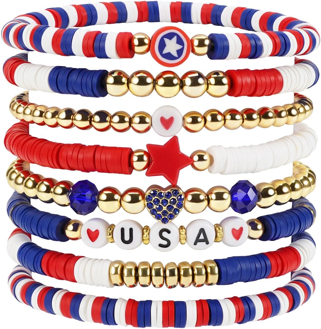 Beaded Bracelet for Women Boho Stackable Stretch Bracelet Jewelry Accessories