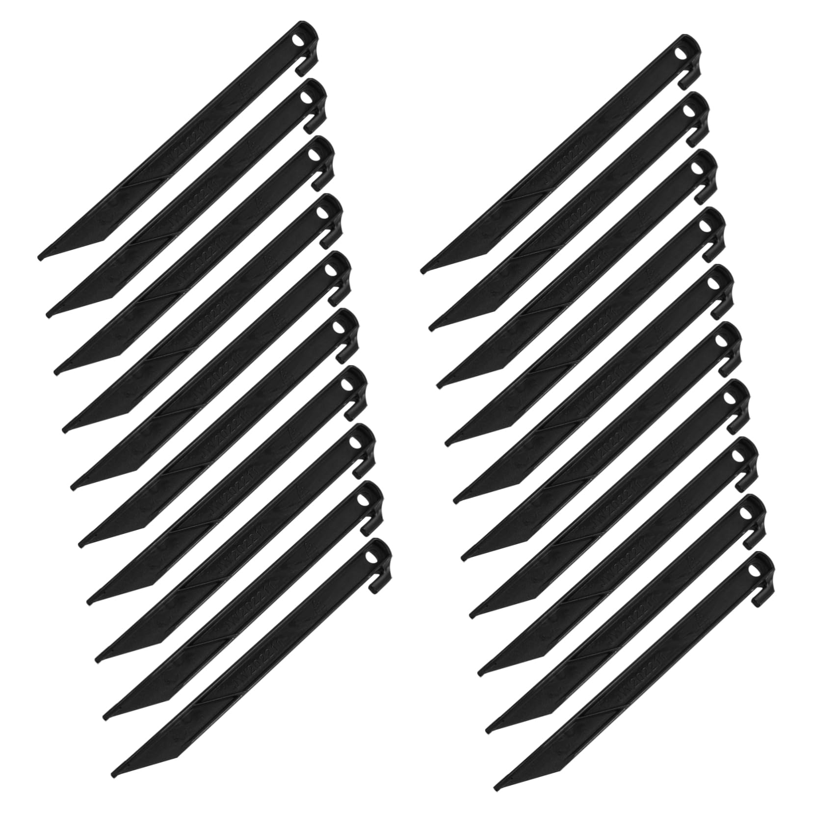 Milisten 50pcs Heavy Duty Plastic Tent Stakes Long Durable Canopy Stakes for Camping Outdoor Garden Beach Use Easy Installation Secure Ground Stability