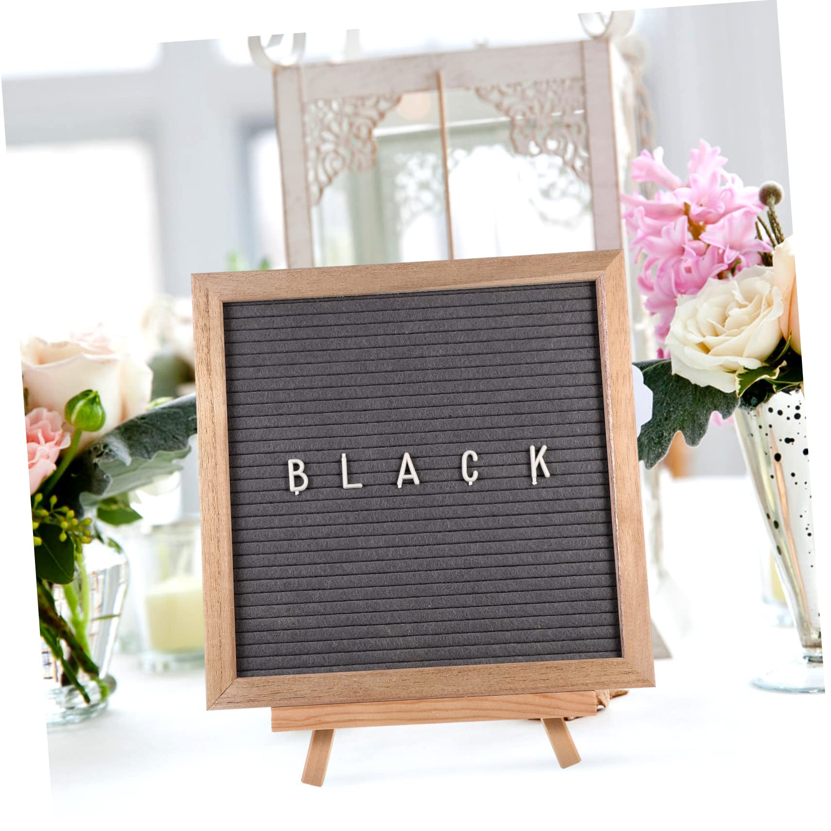 Holzrahmen Filz Buchstabentafel Doppelseitiges Design Für Babyparty Hochzeit Buchstaben Filztafel Set