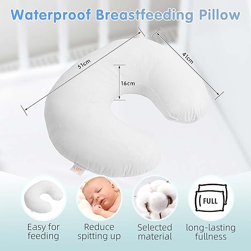 Miniatura 4 de LAT - Almohada de lactancia impermeable y posicionador almohada de lactancia materna para mamá cojín de alimentación de algodón suave para niños y